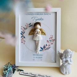 Aniołek dla chłopca - pamiątka Pierwszej Komunii Świętej - Personalizacja