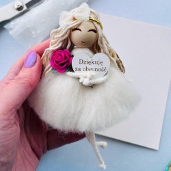Aniołek magnes - podziękowanie dla gości - Pierwsza Komunia Chrzest Ślub