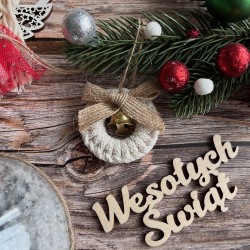 Ozdoba świąteczna - stroik na okno - choinki + zawieszki