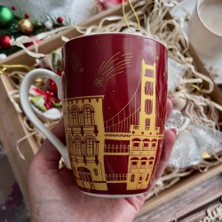 Świąteczny Zestaw Prezentowy - Kubek Aniołek - czerwony