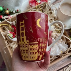 Świąteczny Zestaw Prezentowy - Kubek Aniołek - czerwony