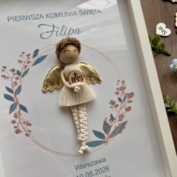 Aniołek dla chłopca - pamiątka Pierwszej Komunii Świętej - Personalizacja
