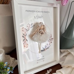 Aniołek dla dziewczynki - pamiątka Pierwszej Komunii Świętej Personalizacja