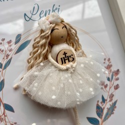 Aniołek dla dziewczynki - pamiątka Pierwszej Komunii Świętej Personalizacja